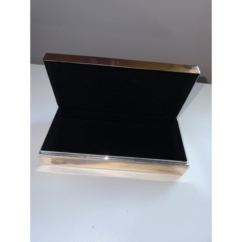 Pottery Barn Silver Plated Jewelry Box Trinket Box Letter B Engraved - Picture 3 of 6